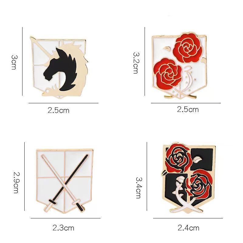 Attack on Titan Peripheral Brooch Wings of Freedom Cartoon Metal Badge Survey Corps Buckle