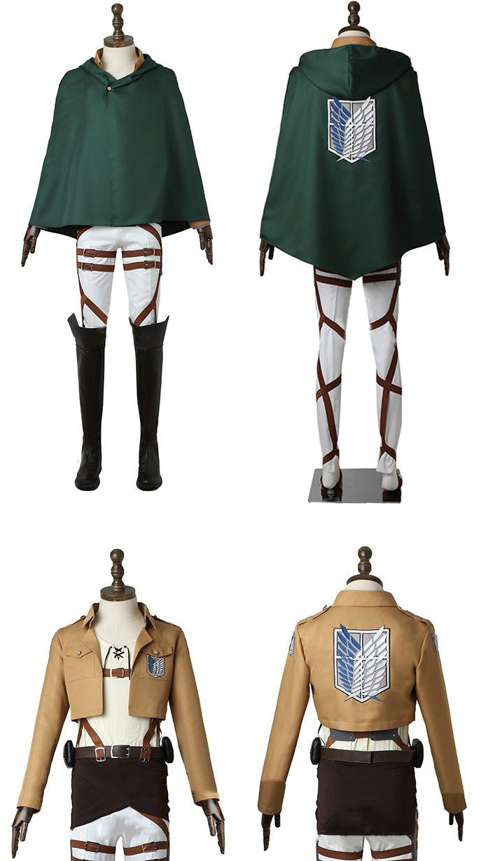 Attack on Titan Cosplay Costume 進撃の巨人 Cuerpo de encuesta Eren Costume 調査兵団エレン·イェーガー Cosplay