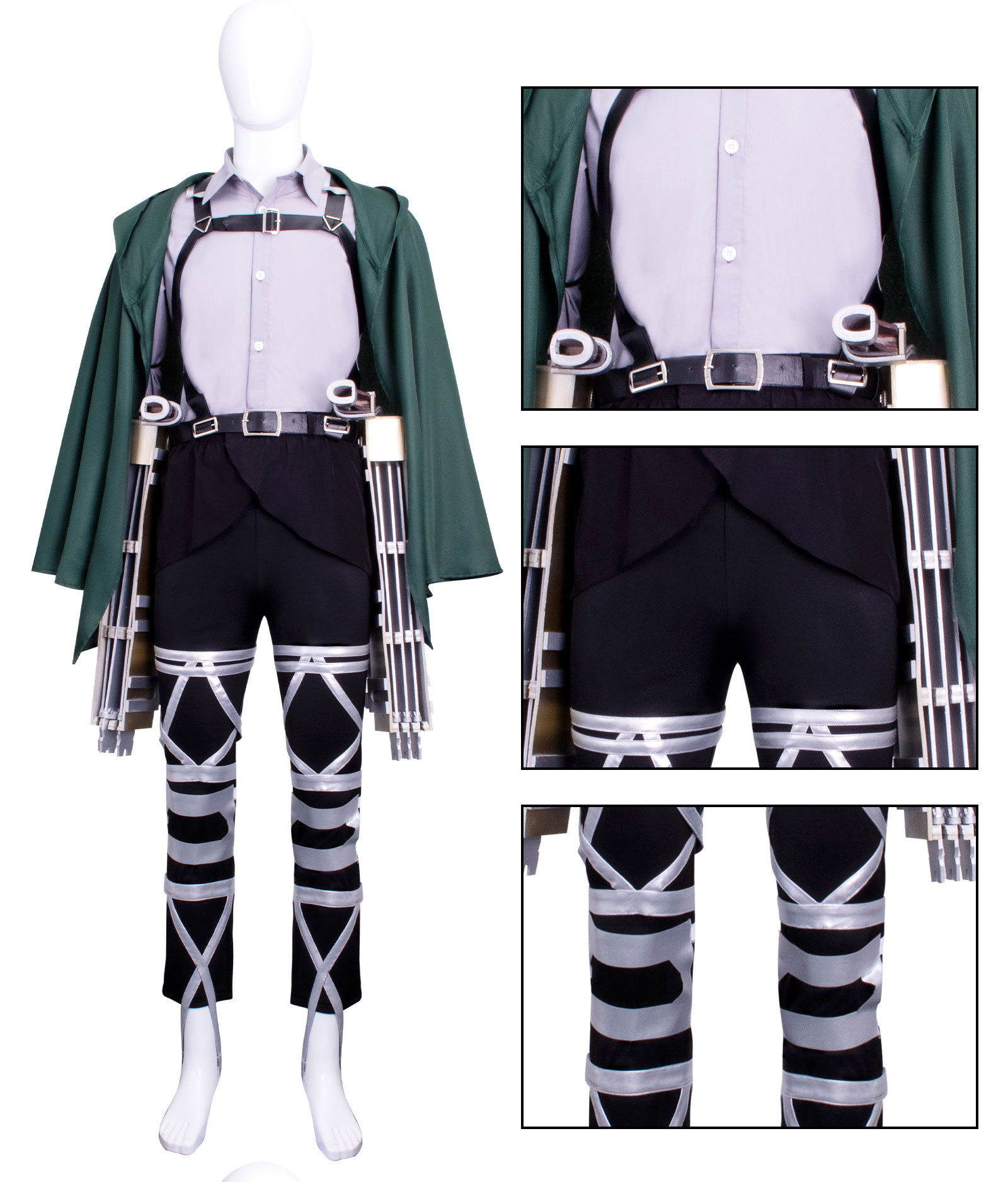 Attack on Titan Cosplay Costume 進撃の巨人 Wings of Freedom Levi Costume 自由の翼リヴァイ·アッカーマン Cosplay