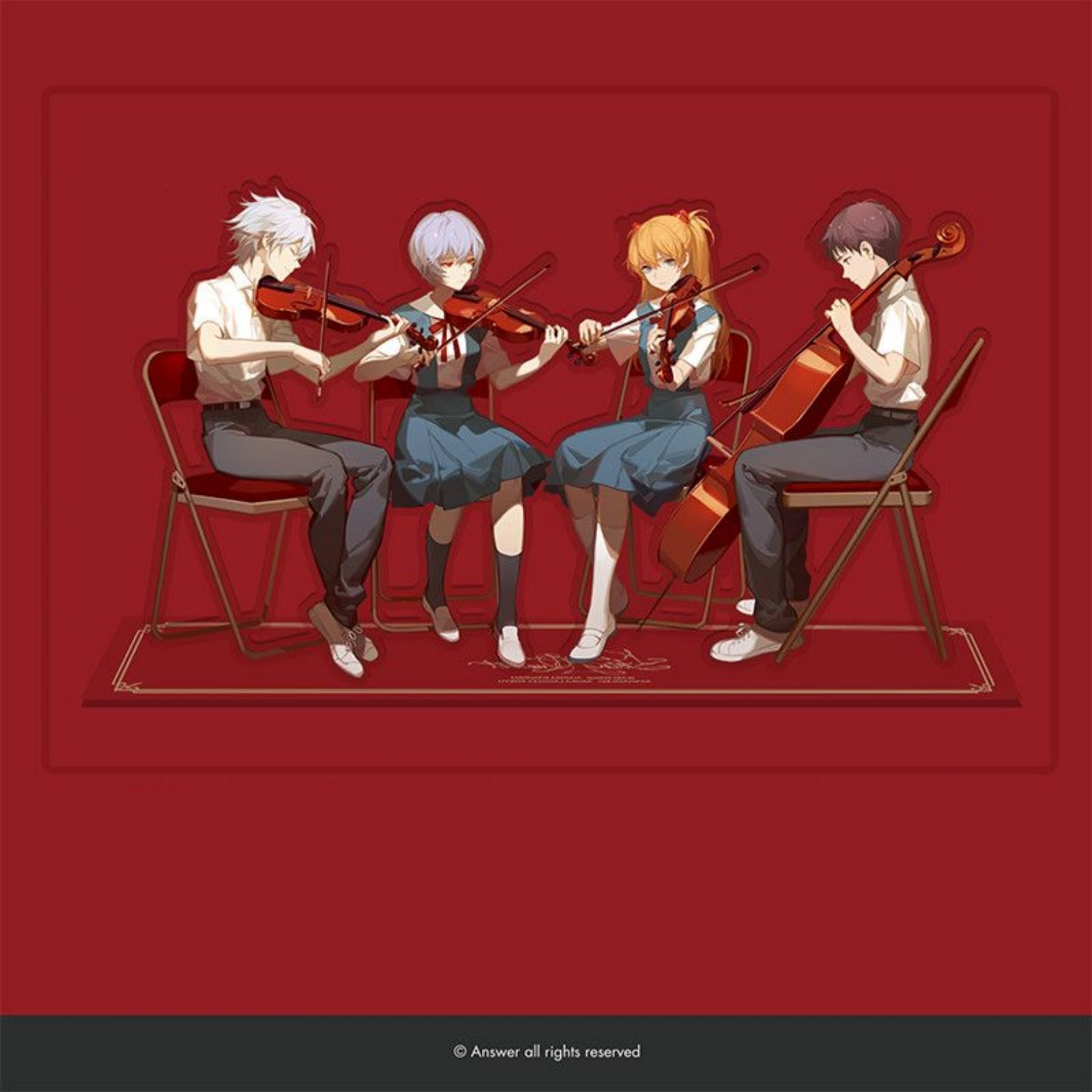 EVA Quartet Standing Cards Asuka Ayanami Rei Nagisa KaworuIkari Shinji Quartet Standing Cards