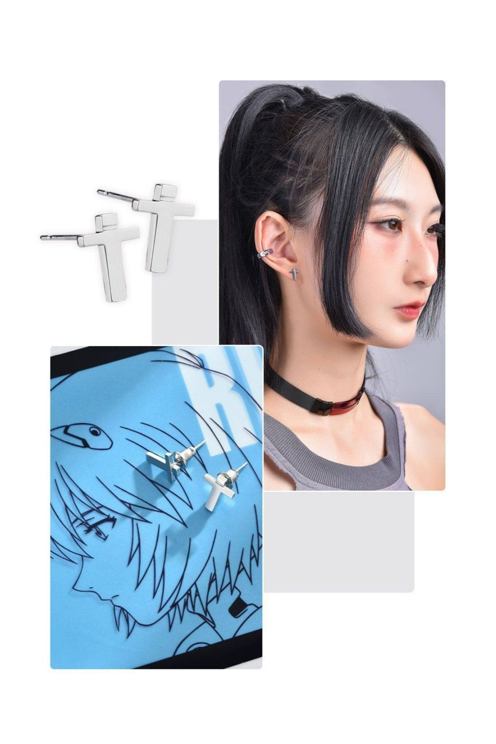 EVA Earrings and Necklaces Asuka Ayanami Rei Earrings and Necklaces