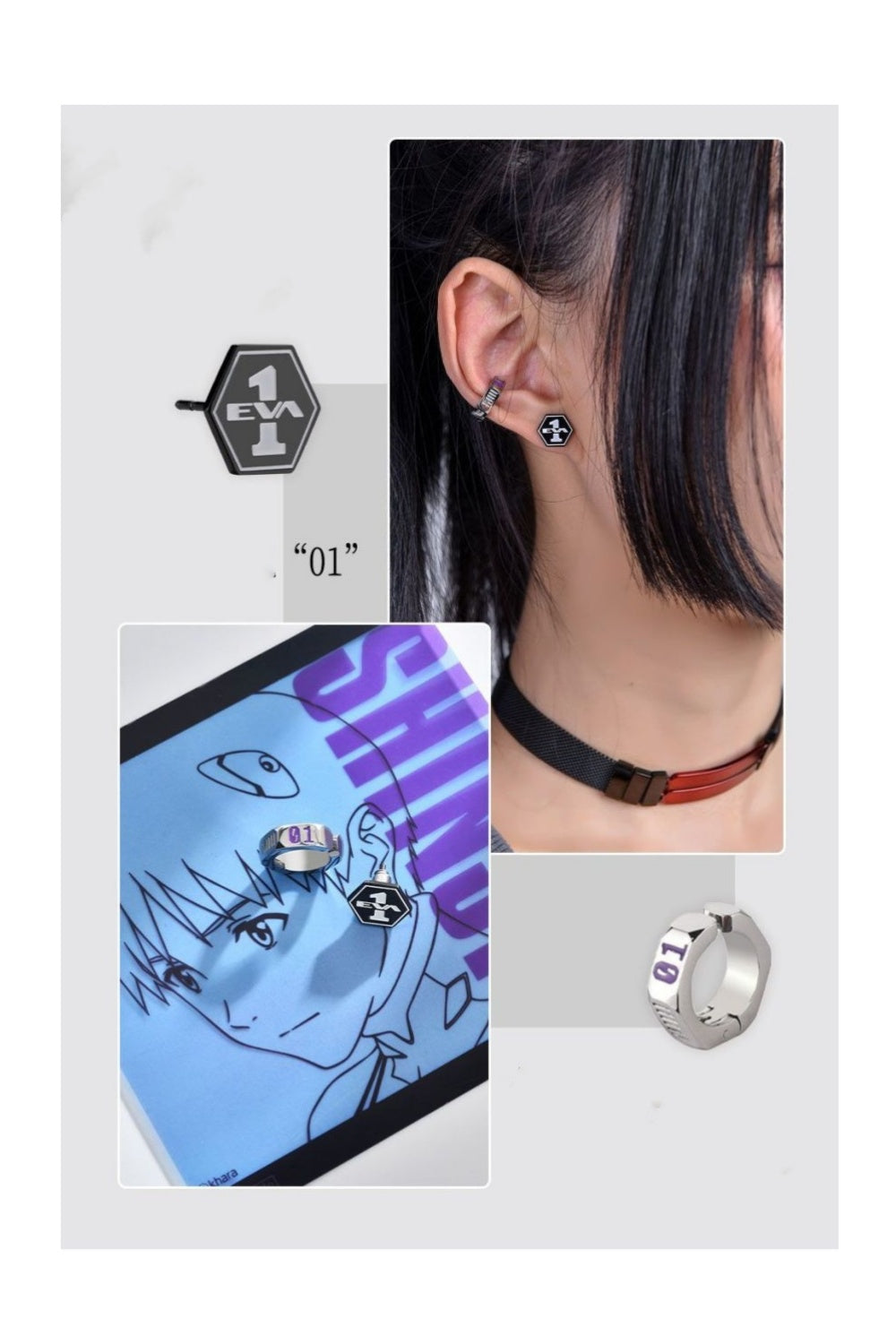 EVA Earrings and Necklaces Asuka Ayanami Rei Earrings and Necklaces