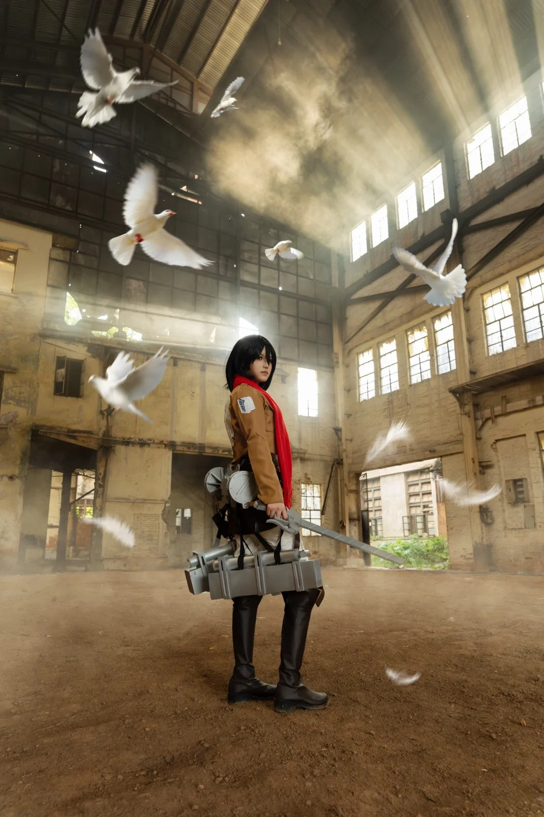 Attack on Titan Cosplay Costume 進撃の巨人 Cuerpo De Encuesta Mikasa Costume 調査兵団ミカサ・アッカーマン Cosplay