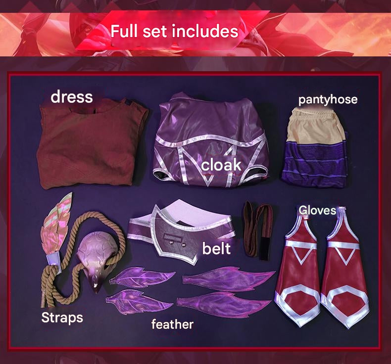 League of Legends Costumes Reverse Feather Xayah Cosplay Costumes