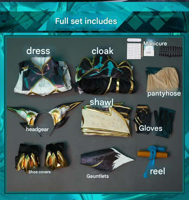 League of Legends Costumes Lanting Ink Rhythm Xayah Cosplay Costumes