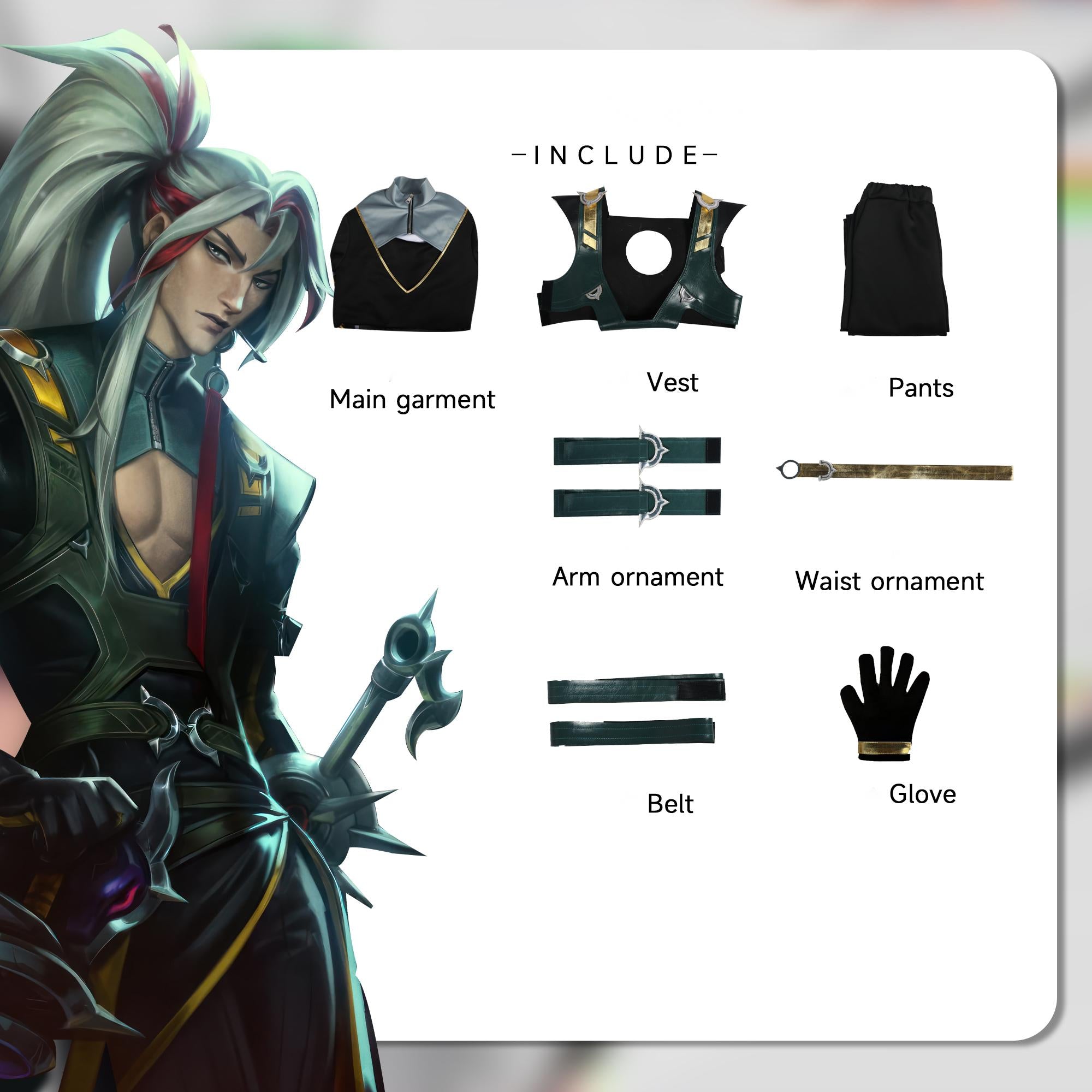 League of Legends Costumes Heart of Steel Yone Cosplay Costumes